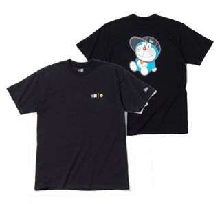 NEW ERA（ニューエラ）半袖 コットン Tシャツ ドラえもん キャップ ブラック レギュラーフィット 13546322