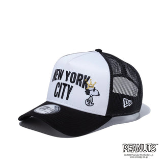 NEW ERA(ニューエラ) 9FORTY A-Frame トラッカー Peanuts NEW YORK CITY ジョー・クール 王冠 ブラック