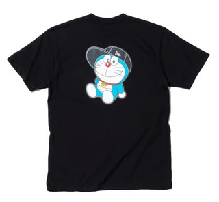 NEW ERA（ニューエラ）半袖 コットン Tシャツ ドラえもん キャップ ブラック レギュラーフィット 13546322