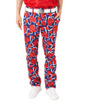 LOUDMOUTH（ラウドマウス）ツイルプリントロングパンツ　　Navy　スクリブルハーツネイビー（772300-336）