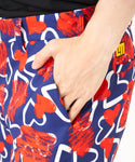 LOUDMOUTH（ラウドマウス）ツイルプリントロングパンツ　　Navy　スクリブルハーツネイビー（772300-336）