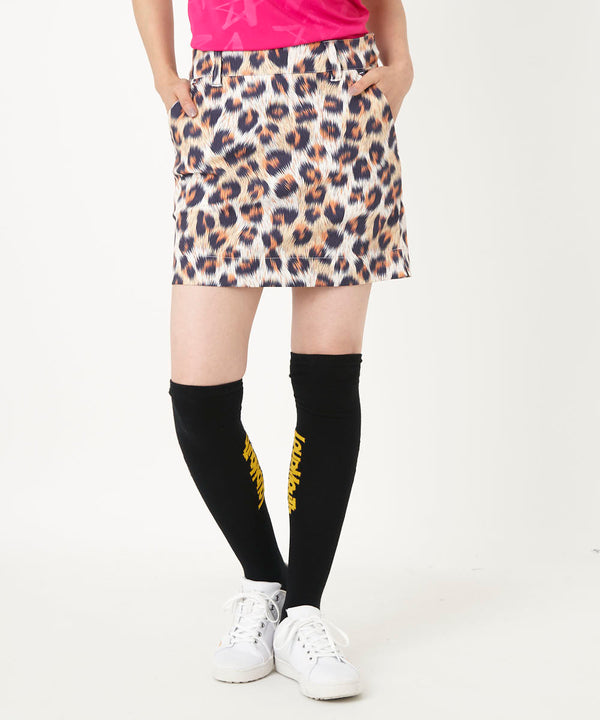 LOUDMOUTH（ラウドマウス）レディス　ツイルプリントインナー付きスカート　ファジーレオパード（772351-334）