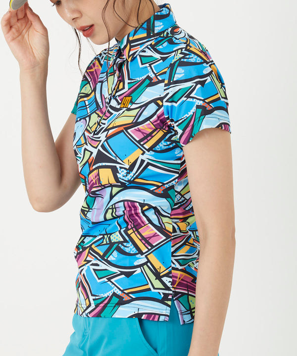LOUDMOUTH（ラウドマウス）　レディス　半袖ポロシャツ ウォールアート吸汗速乾　UV（772650-337）