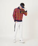 LOUDMOUTH（ラウドマウス）裏蓄熱軽量ニットジャケット 千鳥柄 ピンク（772702-992）